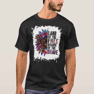 Sunflower Land Of The Free Because Of The Brave 4t T-Shirt