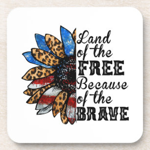 Sunflower Land of the Free Because of the Brave Coaster