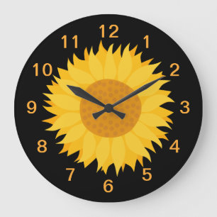 Sunflower. Large Clock
