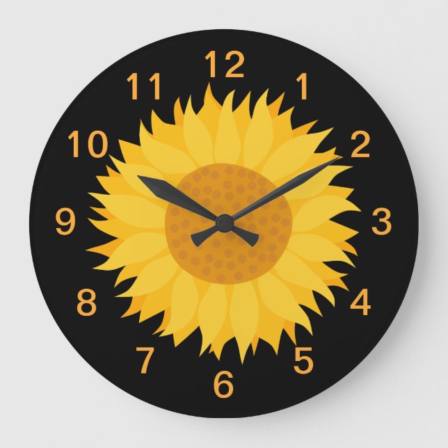 Sunflower. Large Clock (Front)