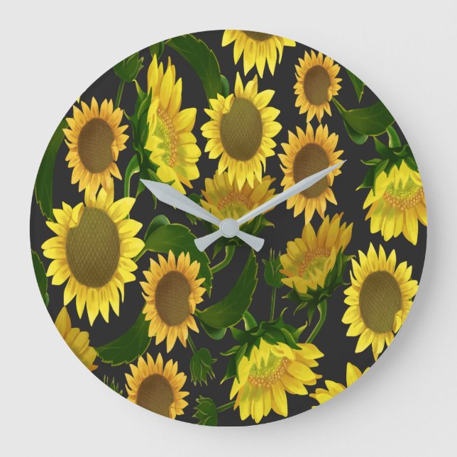 Sunflower Large Clock (Front)