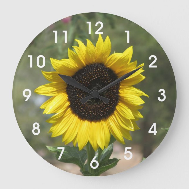 Sunflower Large Clock (Front)