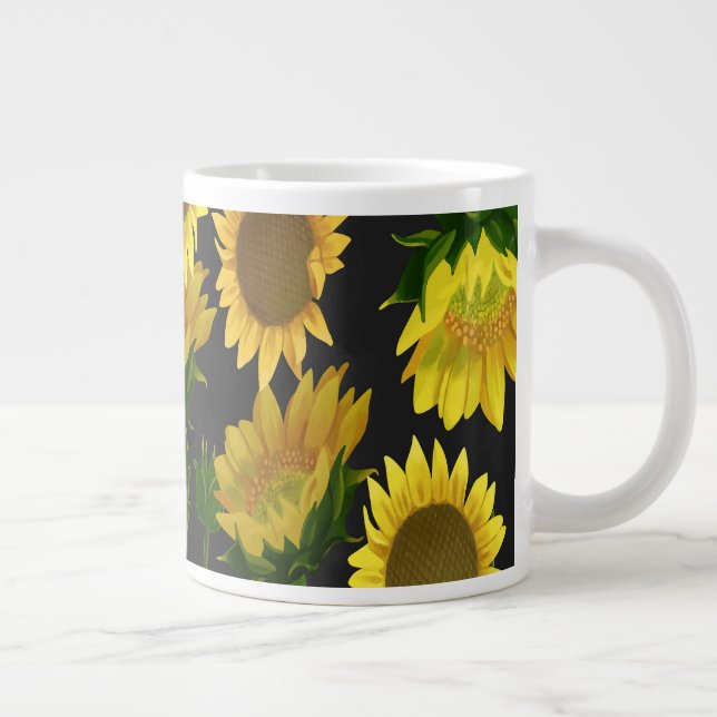 Sunflower Large Coffee Mug (Right)