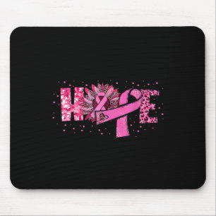 Sunflower Leopard Pink Ribbon Breast Cancer Awaren Mouse Pad