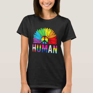 Sunflower Lgbt Human Wrinkled Hippie T-Shirt