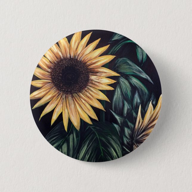 Sunflower Life 6 Cm Round Badge (Front)