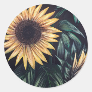 Sunflower Life Classic Round Sticker