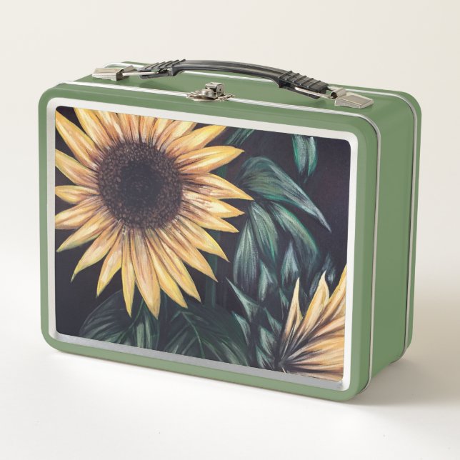 Sunflower Life  Metal Lunch Box (Front)