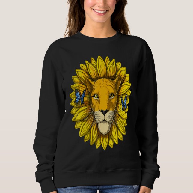Sunflower Lion  I'm A Child Of God Sweatshirt (Front)