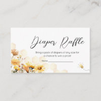 Sunflower Little Honey Baby Shower Diaper Raffle