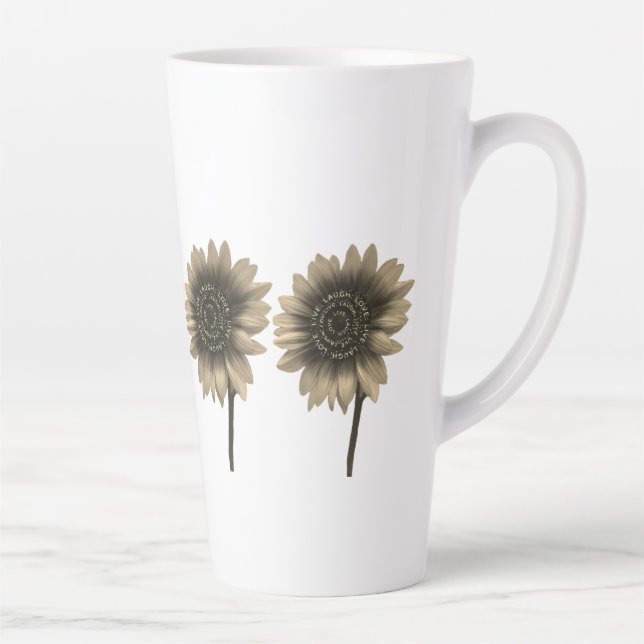Sunflower Live, Laugh, Love Latte Mug (Right)