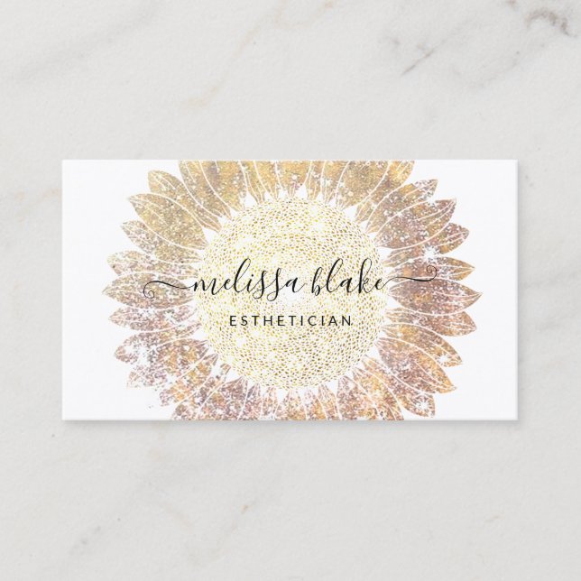 sunflower logo business card (Front)