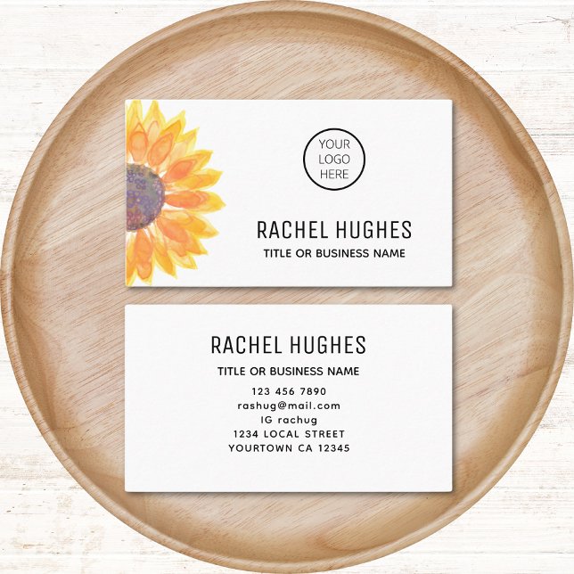 Sunflower Logo Business Card (Creator Uploaded)