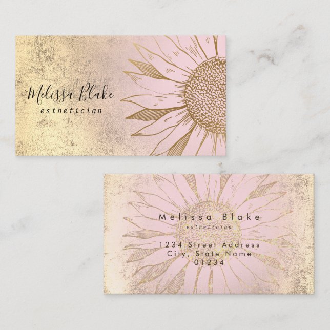 sunflower logo business card (Front/Back)