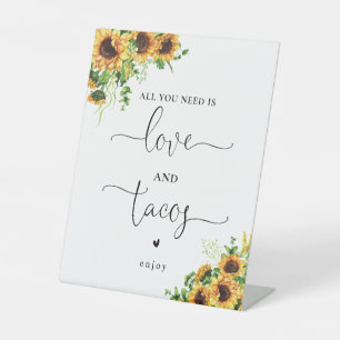 Sunflower Love and Tacos Sign