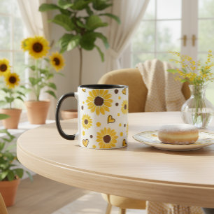 Sunflower Love Mug – Cute Floral Yellow Coffee Cup
