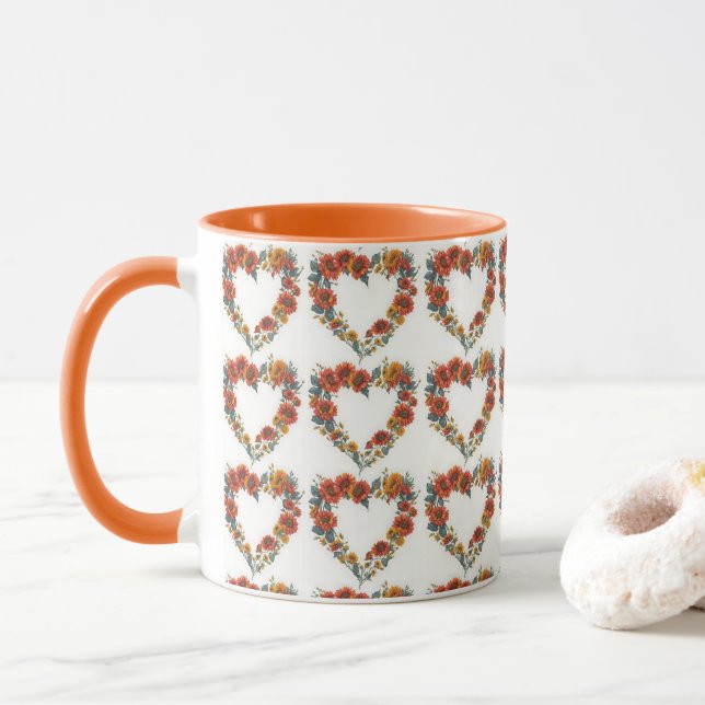 "Sunflower Love Mug ,Sunflower Garden (With Donut)