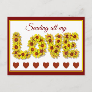 Sunflower Love Postcard