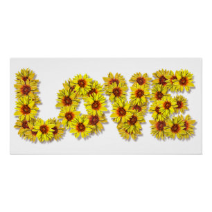 Sunflower Love Poster