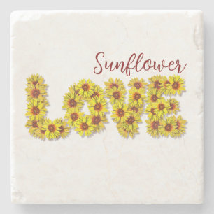 Sunflower Love Stone Coaster