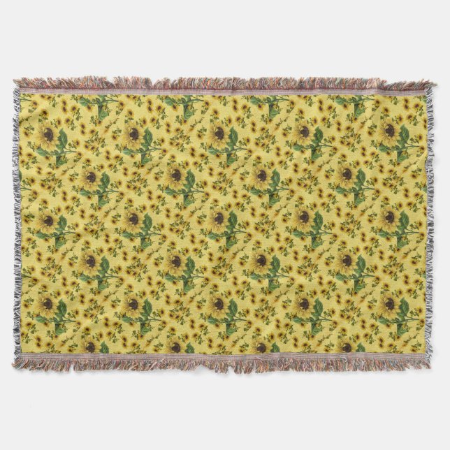 Sunflower Love Throw Blanket (Front)