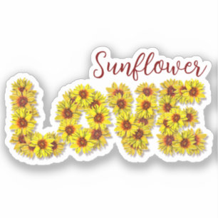 Sunflower Love Vinyl Sticker