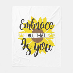 Sunflower Lover   Embrace All That As You Fleece Blanket