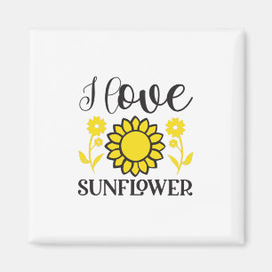 Sunflower Lover I Love Sunflower Magnet