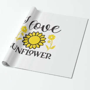 Sunflower Lover I Love Sunflower Wrapping Paper