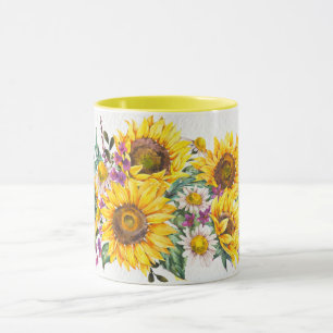 Sunflower Lovers, Bright Kitchen Decor Drinkware Mug
