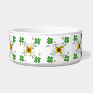 sunflower, lucky clover and calla lily