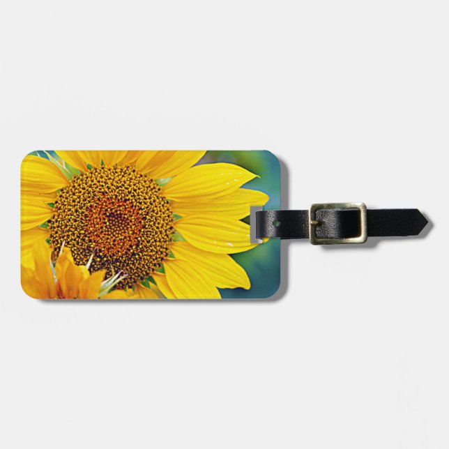 SUNFLOWER LUGGAGE TAG TRAVEL GIFT (Front Horizontal)