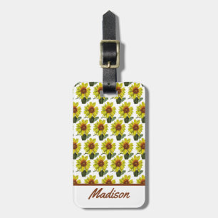 Sunflower Luggage Tags