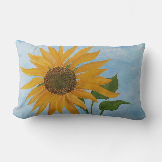 Sunflower Lumbar Pillow (Front)
