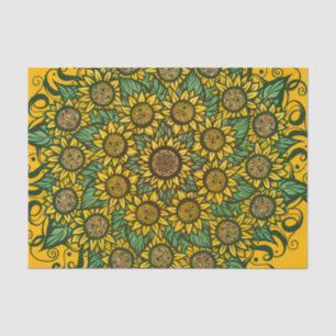 Sunflower Mandala Nature Lover Sunflowers Floral   Tissue Paper