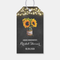 Sunflower Mason Jar Chalkboard Bridal Shower