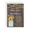 Sunflower Mason Jar Rustic Wood Wedding Invitation