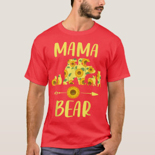 Sunflower Matching Family Outfits, Funny Mama Bear T-Shirt