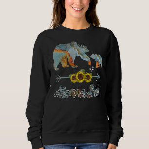 Sunflower Matching Family Outfits Momma Bear Mothe Sweatshirt