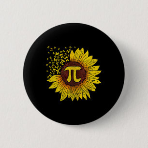 Sunflower Math Nerd Teacher Shirt 6 Cm Round Badge