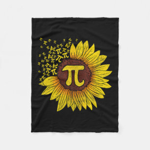 Sunflower Math Nerd Teacher Shirt Fleece Blanket