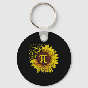 Sunflower Math Nerd Teacher Shirt  Key Ring