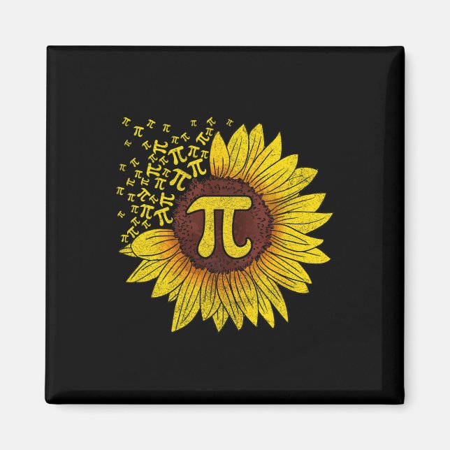 Sunflower Math Nerd Teacher Shirt  Magnet (Front)
