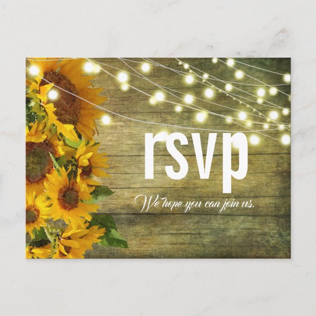 Sunflower Meadow | Rustic Floral Design Postcard (Front)
