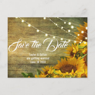 Sunflower Meadow   Rustic Floral Design Postcard