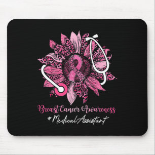 Sunflower Medical Assistant Ribbon Breast Cancer A Mouse Pad
