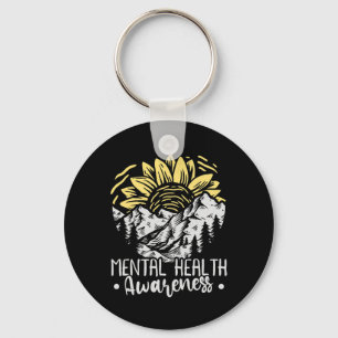 Sunflower Mental Health Awareness Month Key Ring