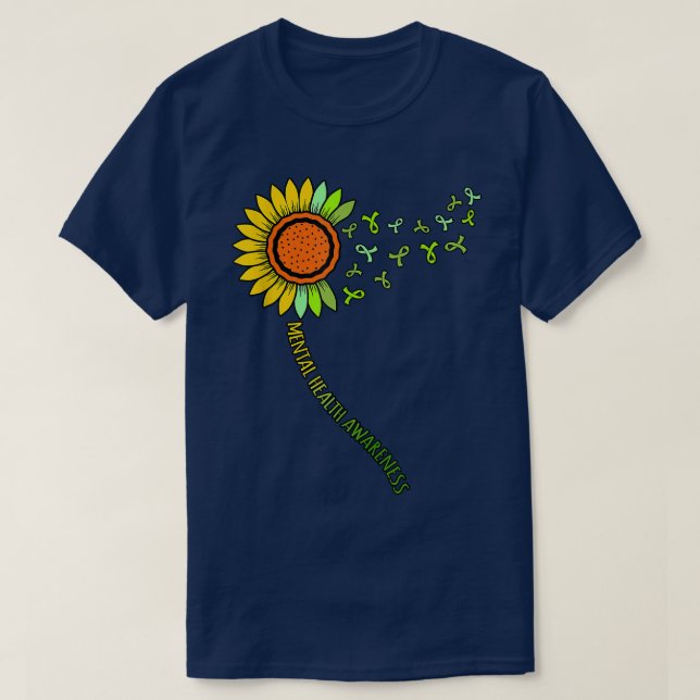 Sunflower Mental Health Awareness Supporter Graphi T-Shirt (Design Front)