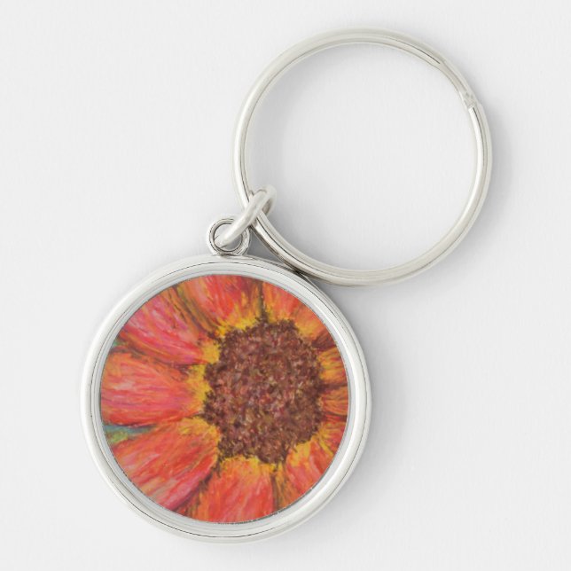 Sunflower Metal Key Chain (Front)