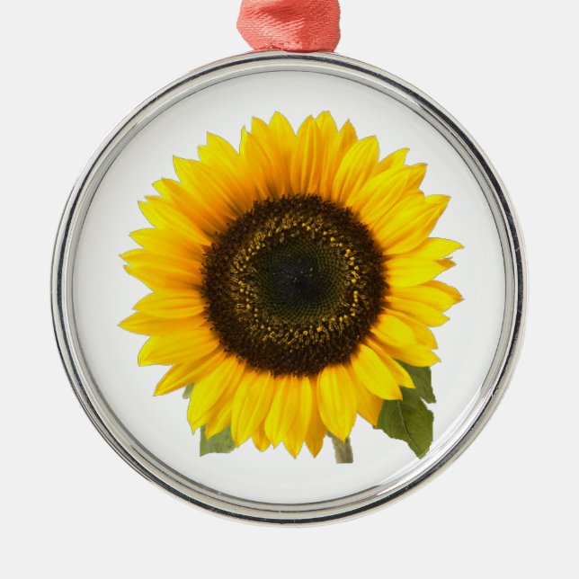 Sunflower Metal Ornament (Front)